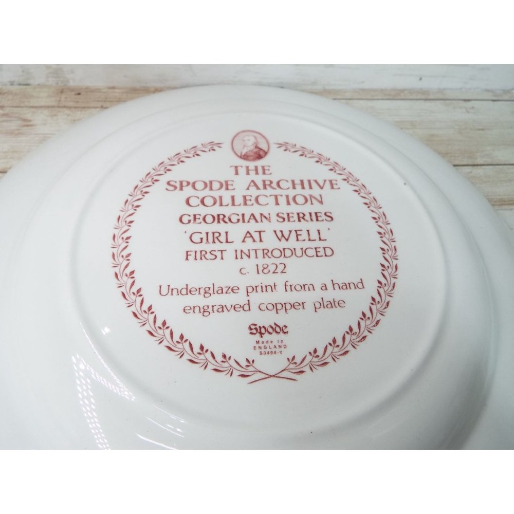 Spode England Archive Collection Girl at Well 10.5" Transferware Plate - Picture 7 of 9